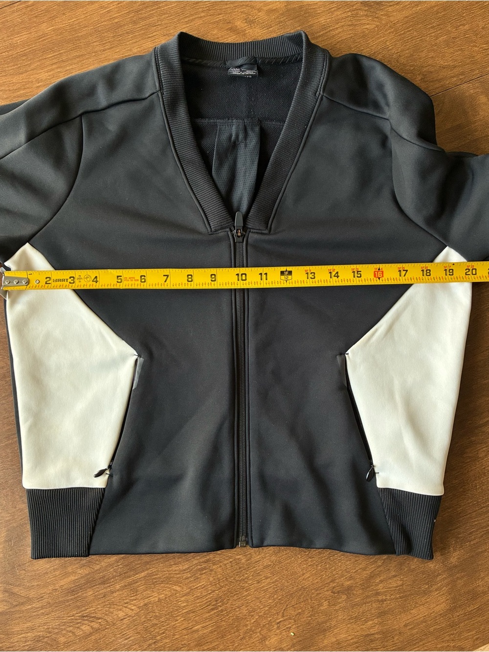 Oakley Athletic Black Bomber Jacket with White Panels - Picture 7 of 7